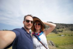Liv and I at the startof our trip, somewhere in Montana.
